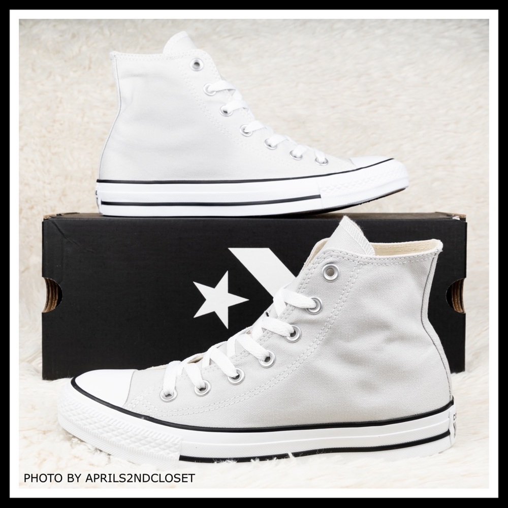 CONVERSE CHUCK TAYLOR GREY WHITE HIGH TOPS A3C - Picture 2 of 8